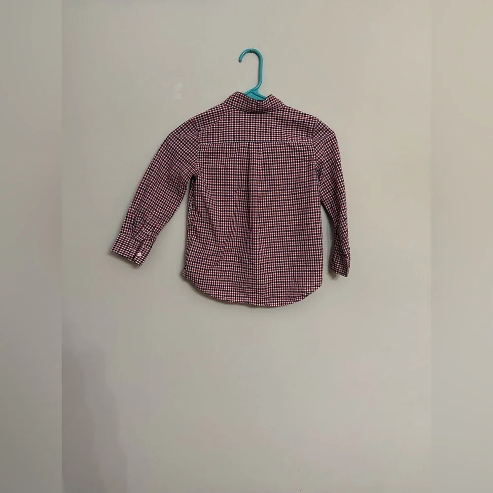 Polo Ralph Lauren boys' long-sleeve gingham button-down shirt. size 5